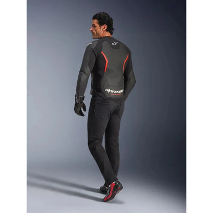Chamarra de Piel Alpinestars GP Force v2 Airflow - Negro/Rojo