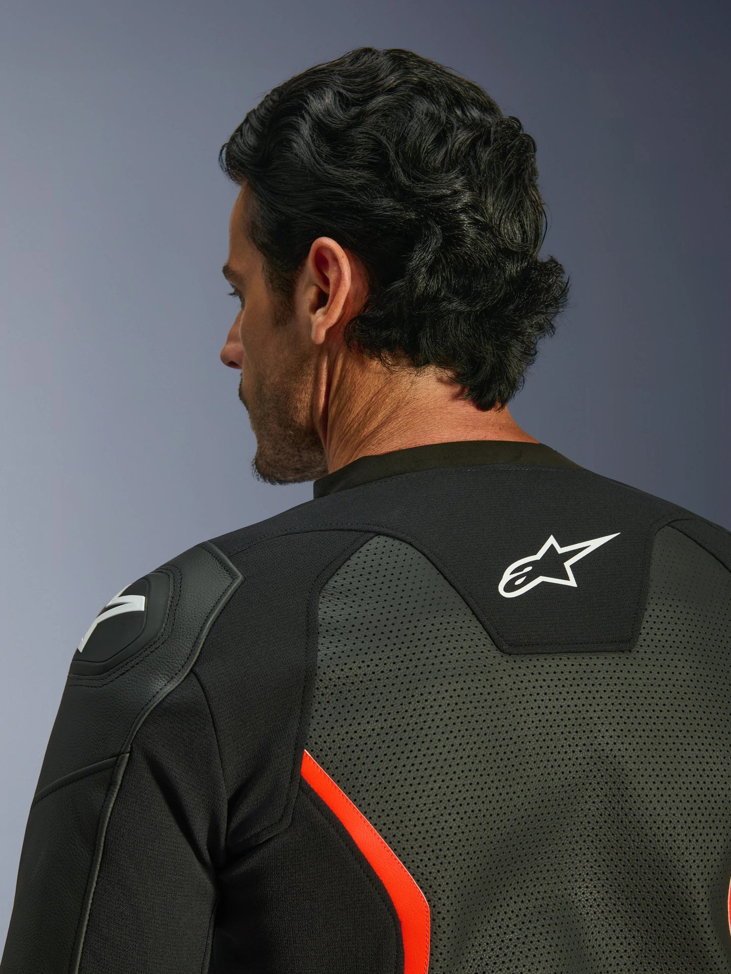 Chamarra de Piel Alpinestars GP Force v2 Airflow - Negro/Rojo