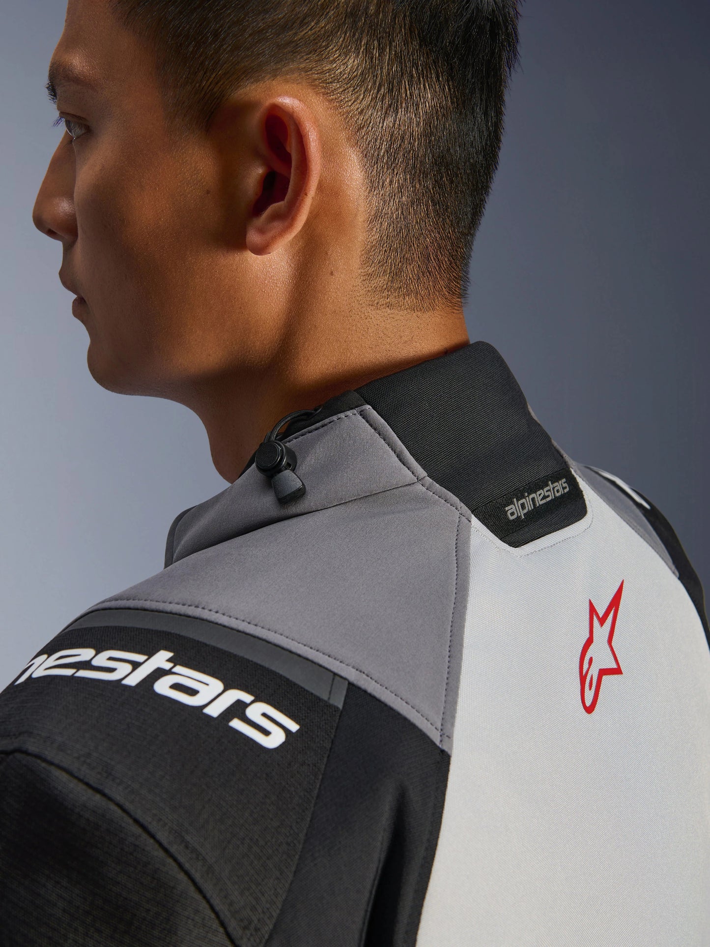 Chamarra Alpinestars Andes v4 Drystar® - Gris oscuro/Gris hielo/Negro/Rojo