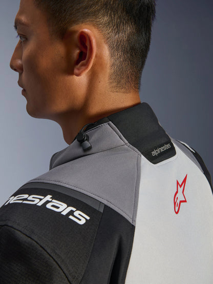 Chamarra Alpinestars Andes v4 Drystar® - Gris oscuro/Gris hielo/Negro/Rojo