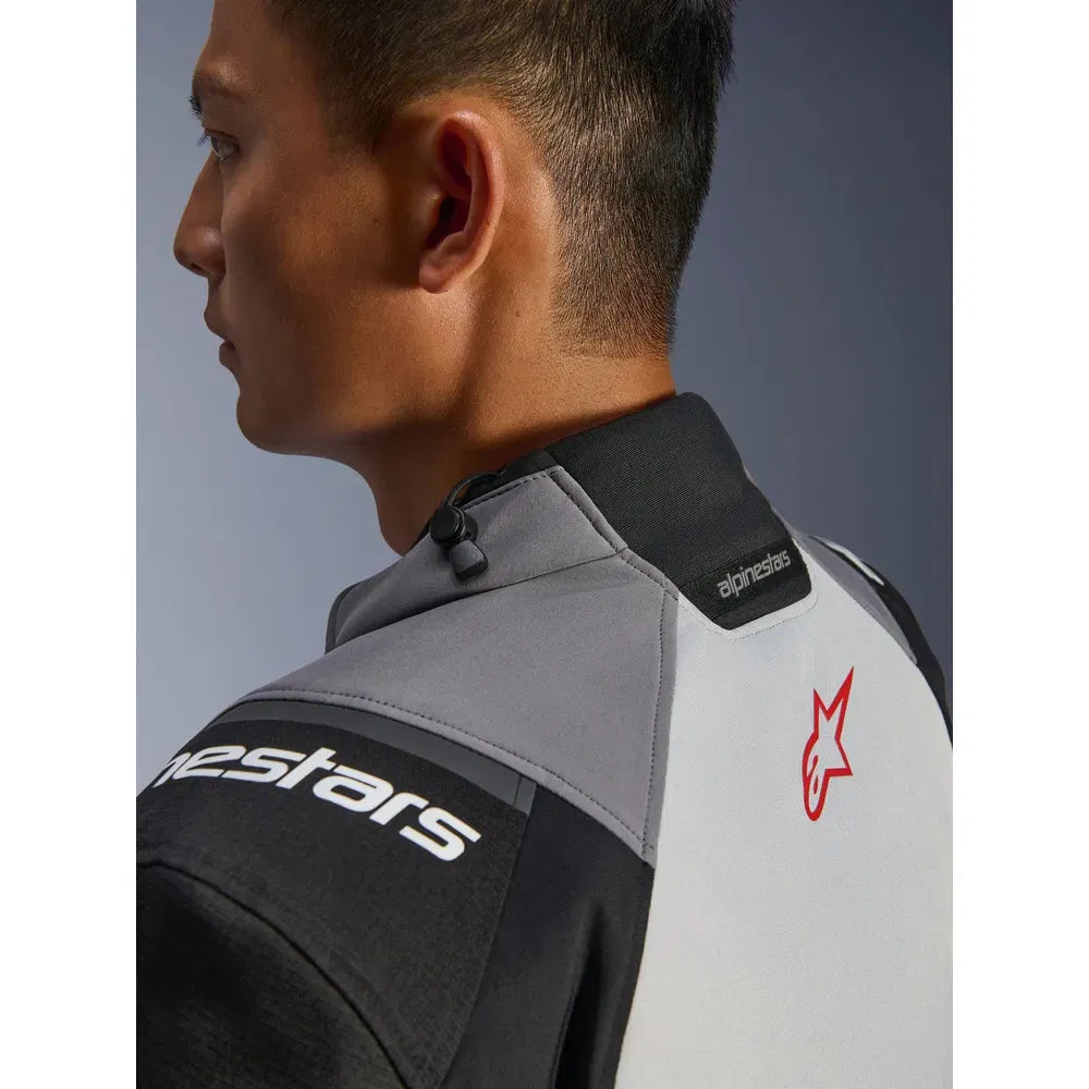Chamarra Alpinestars Andes v4 Drystar® - Gris oscuro/Gris hielo/Negro/Rojo