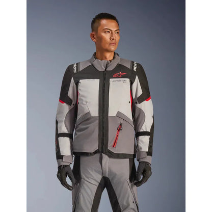 Chamarra Alpinestars Andes v4 Drystar® - Gris oscuro/Gris hielo/Negro/Rojo