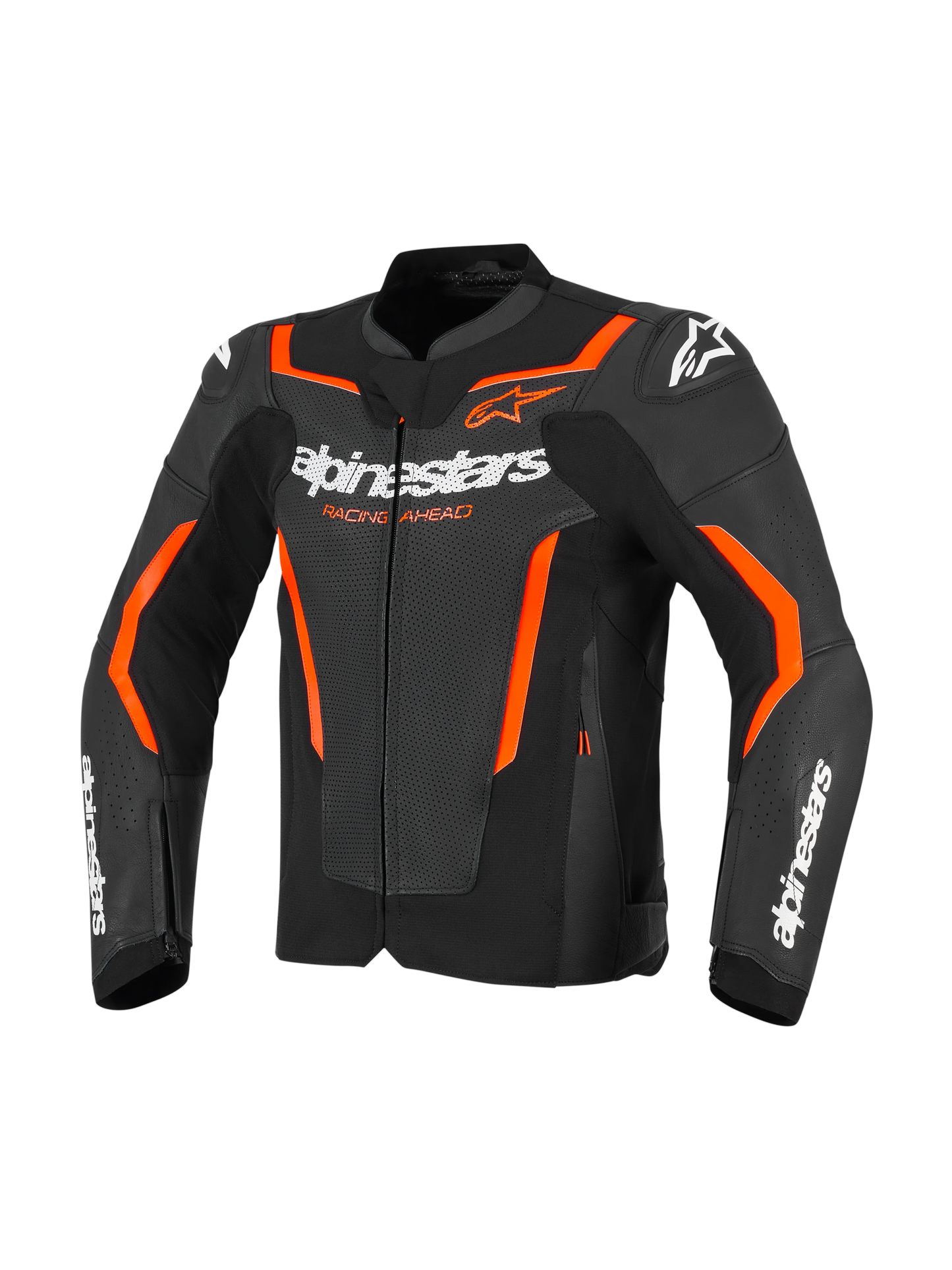 Chamarra de Piel Alpinestars GP Force v2 Airflow - Negro/Rojo