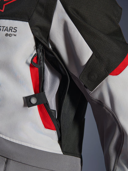 Chamarra Alpinestars Andes v4 Drystar® - Gris oscuro/Gris hielo/Negro/Rojo