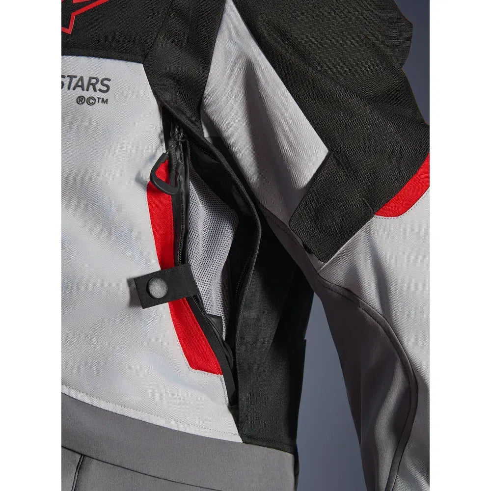 Chamarra Alpinestars Andes v4 Drystar® - Gris oscuro/Gris hielo/Negro/Rojo