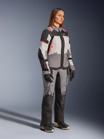 Chamarra Alpinestars Stella Andes v4 Drystar - Gris/Gris hielo/Negro/Coral