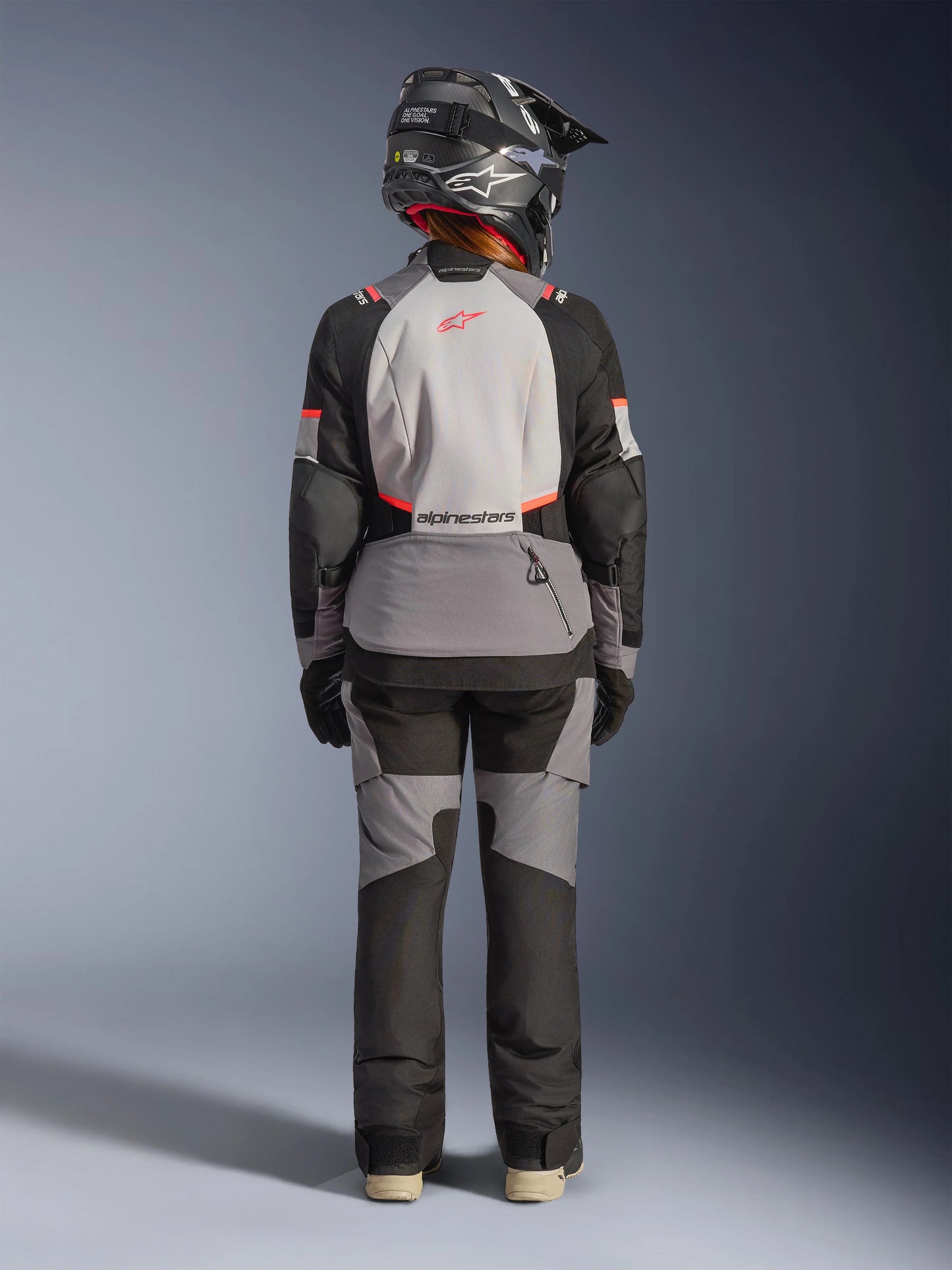 Chamarra Alpinestars Stella Andes v4 Drystar - Gris/Gris hielo/Negro/Coral