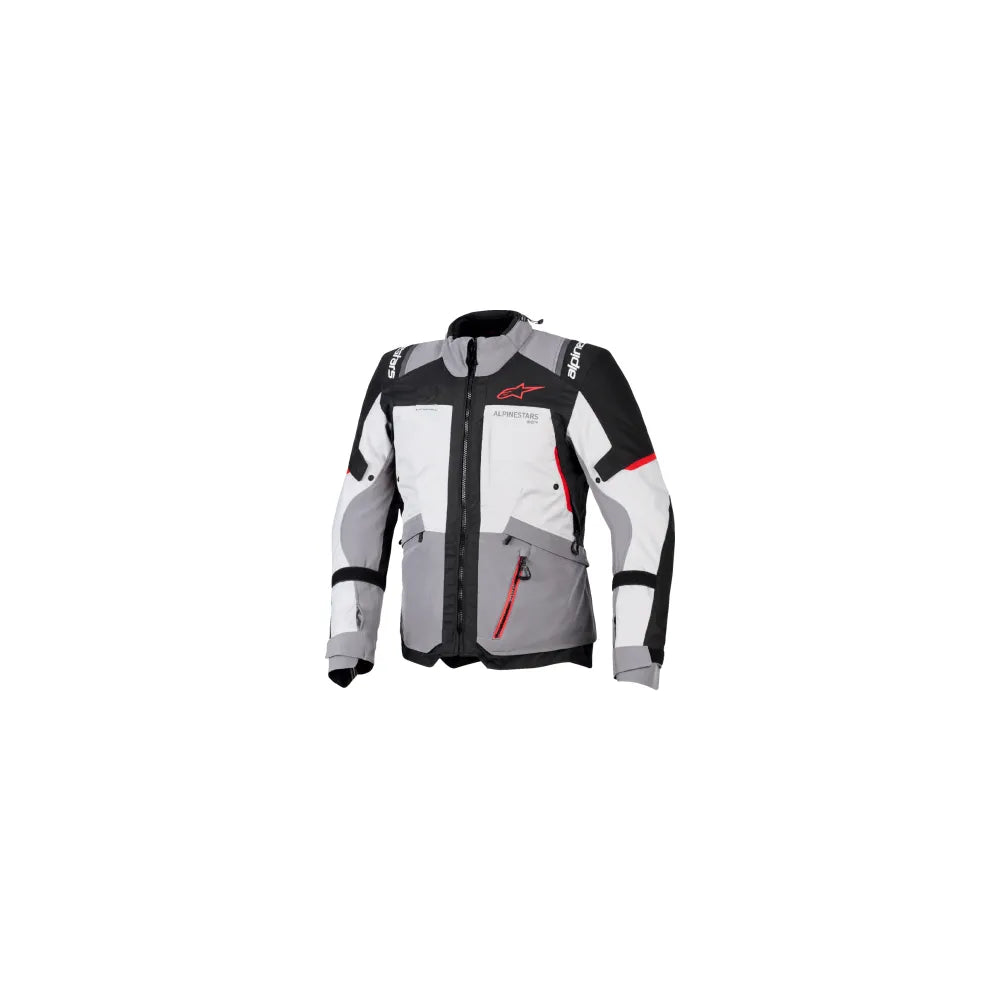 Chamarra Alpinestars Andes v4 Drystar® - Gris oscuro/Gris hielo/Negro/Rojo