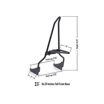 Sissy Bar Viking Bags Iron Born con parrilla plegable