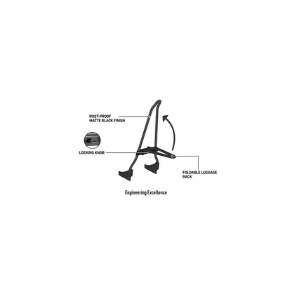 Sissy Bar Viking Bags Iron Born con parrilla plegable