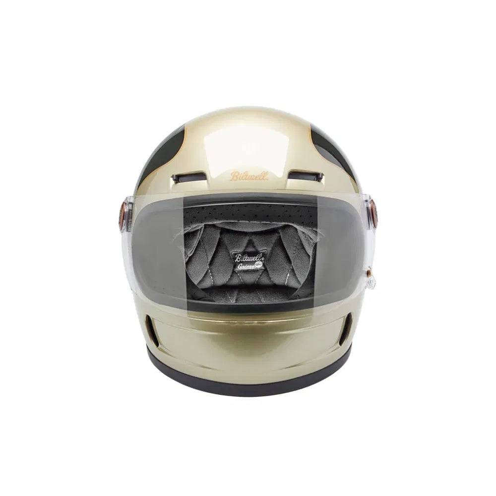 Casco Biltwell Gringo SV Helmet Tracker - Gloss Metallic Champagne/Charcoal