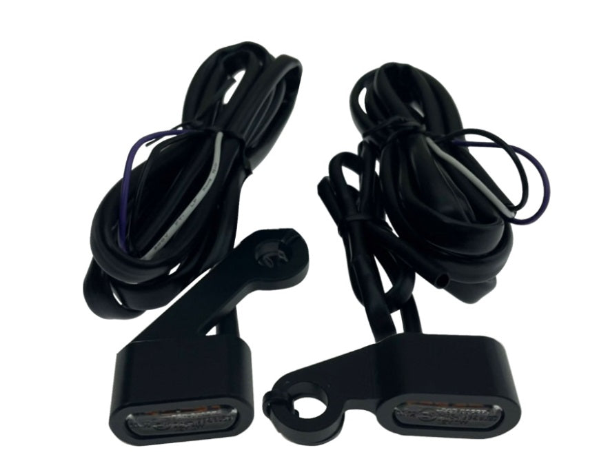 Direccionales de manillar - negro mate/lente ambar