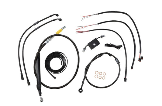 Cable Kit - 12" - 14" Ape Hanger Handlebars - Midnight