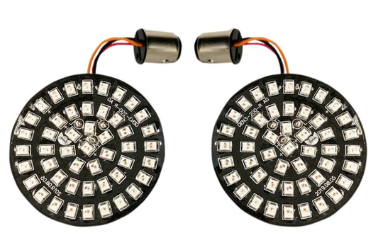 Insertos de direccionales traseras estilo bala - rojo