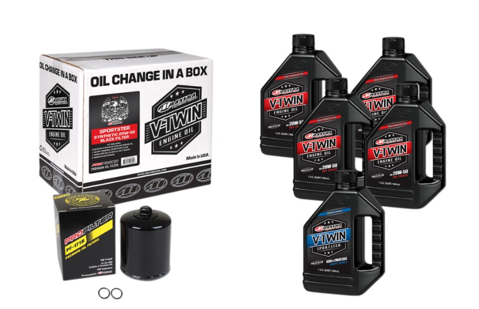 Kit cambio de aceite sintetico con filtro negro H-D EVO/Sportster 1986 a 2022