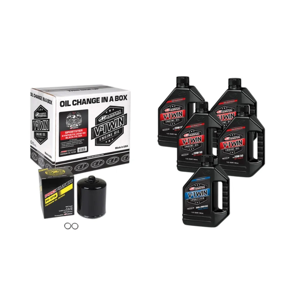 Kit cambio de aceite sintetico con filtro negro H-D EVO/Sportster 1986 a 2022