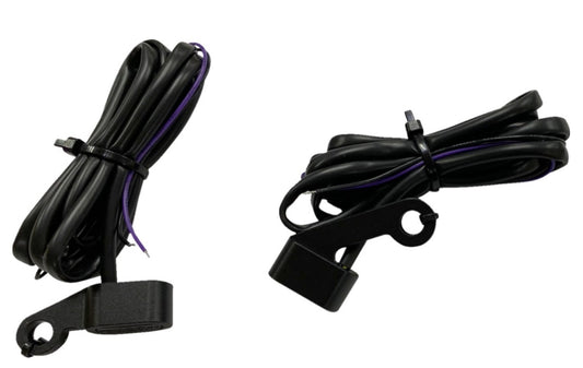 Direccionales de manillar - negro/lente humo