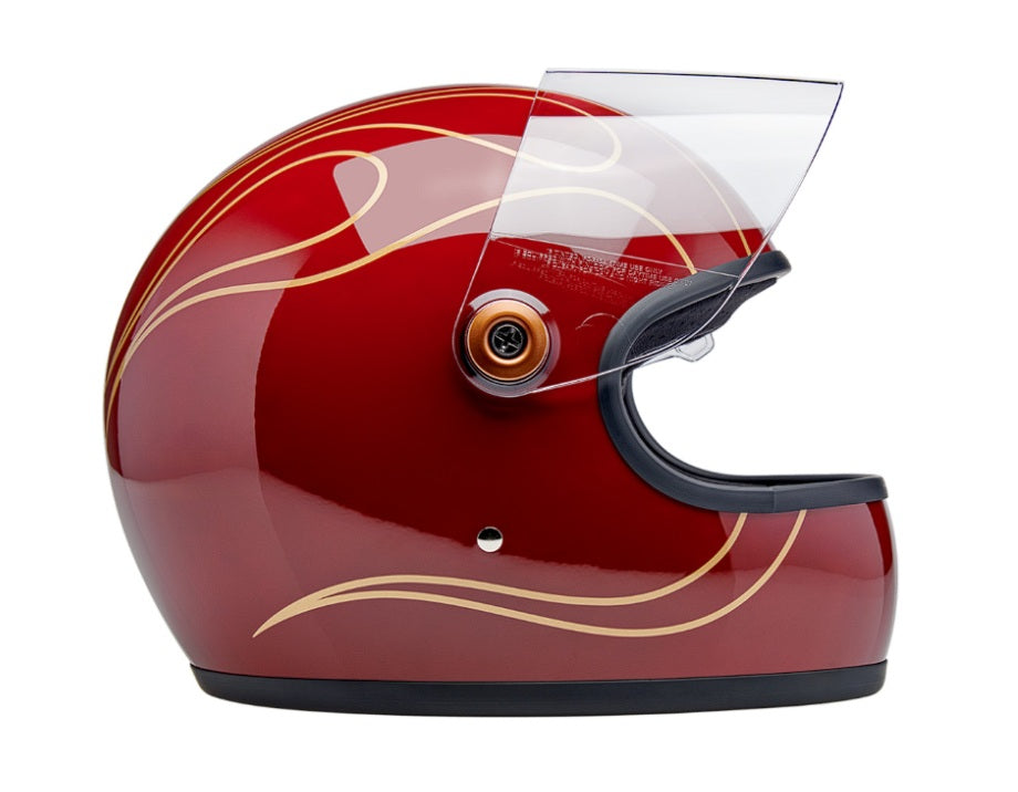 Casco Biltwell Gringo S Flamas -  Gloss Garnet Red
