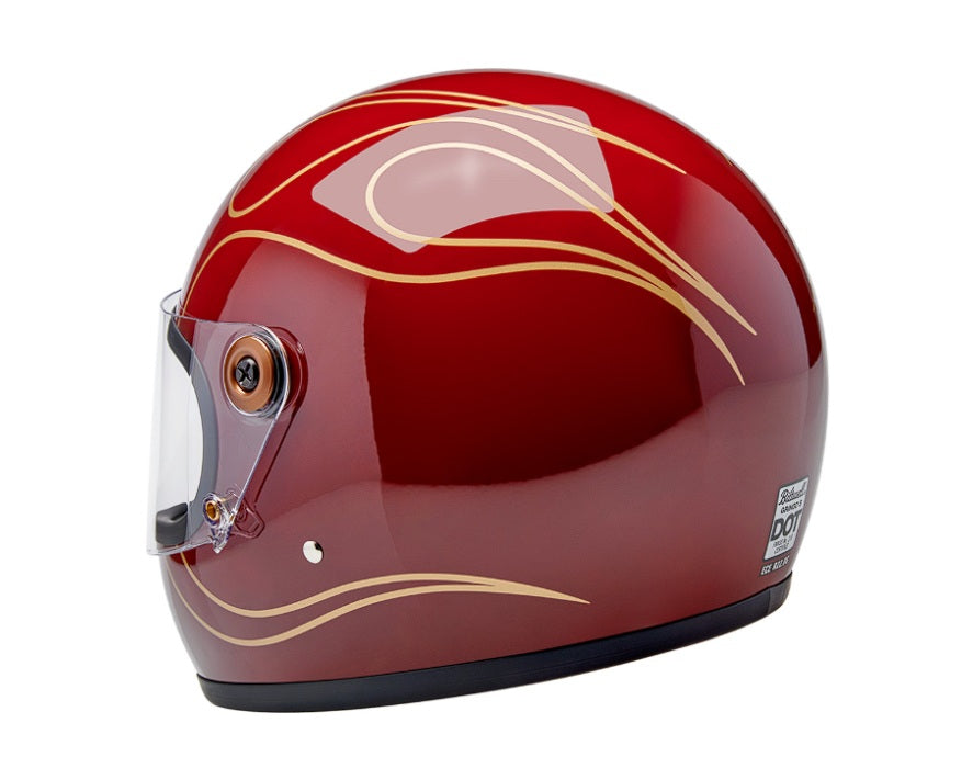 Casco Biltwell Gringo S Flamas -  Gloss Garnet Red