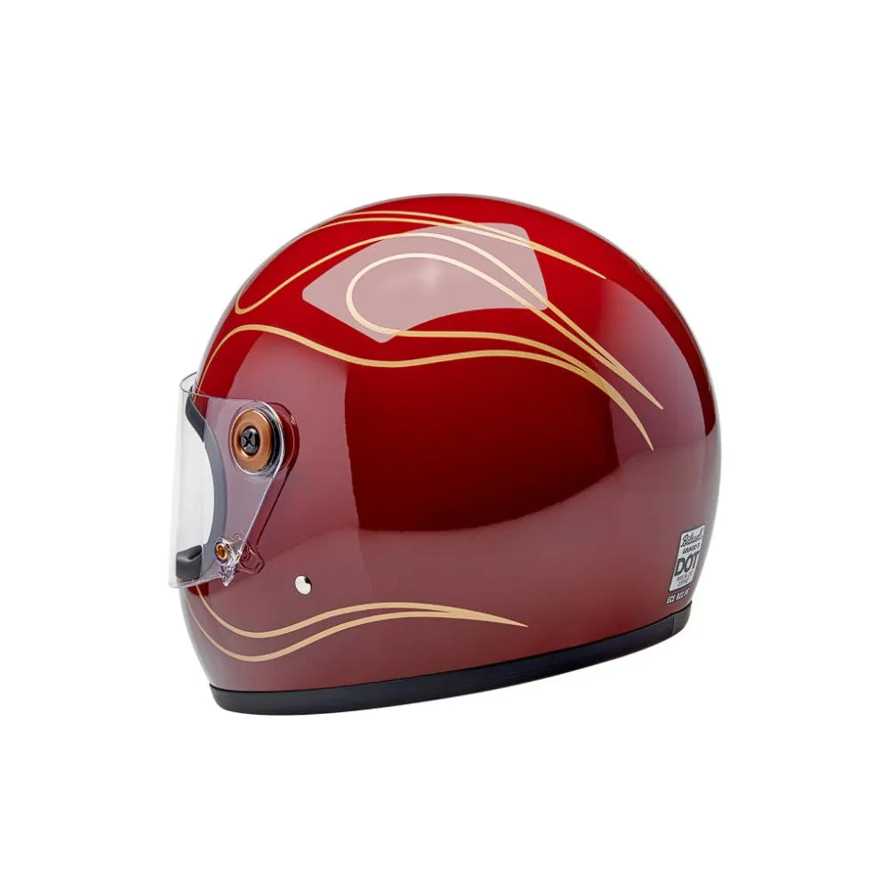 Casco Biltwell Gringo S Flamas -  Gloss Garnet Red