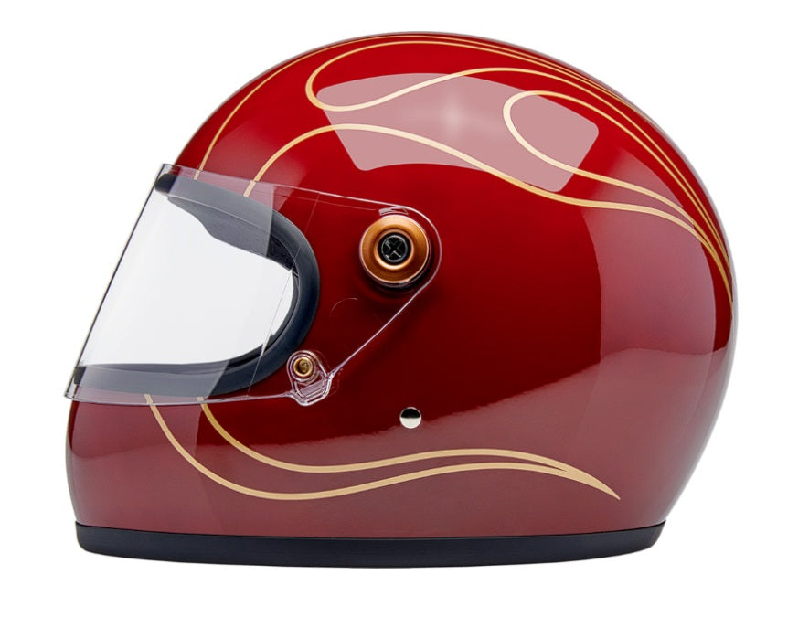 Casco Biltwell Gringo S Flamas -  Gloss Garnet Red