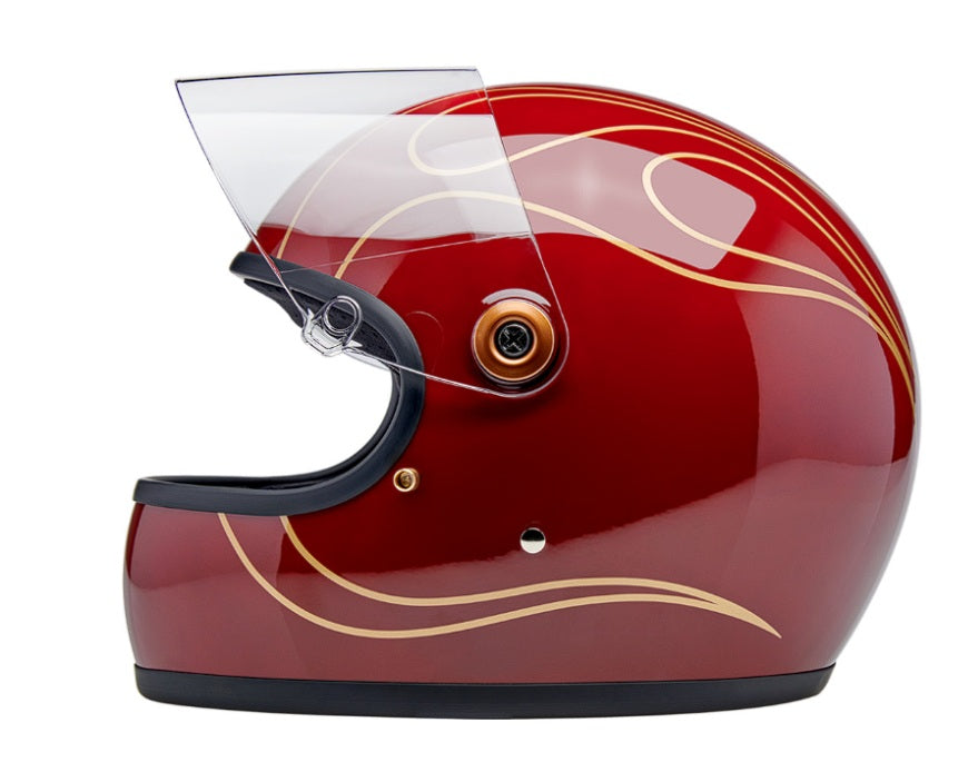 Casco Biltwell Gringo S Flamas -  Gloss Garnet Red