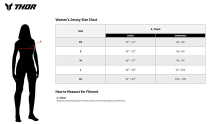 Jersey de dama Thor Pulse REV - Negro/Menta