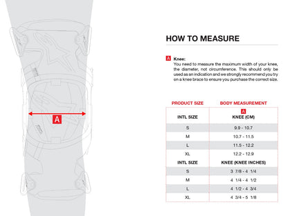 Rodilleras Alpinestars Supertech RK-10 Plasma – Negro/Rojo