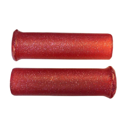 Cubiertas de puños EMGO Star Fire Flake Retro Metal Rojo 1"