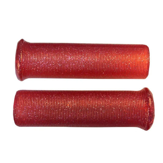 Cubiertas de puños EMGO Star Fire Flake Retro Metal Rojo 1"
