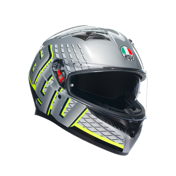 Casco AGV K3 Fortify - Gris/Negro/Amarillo Fluo