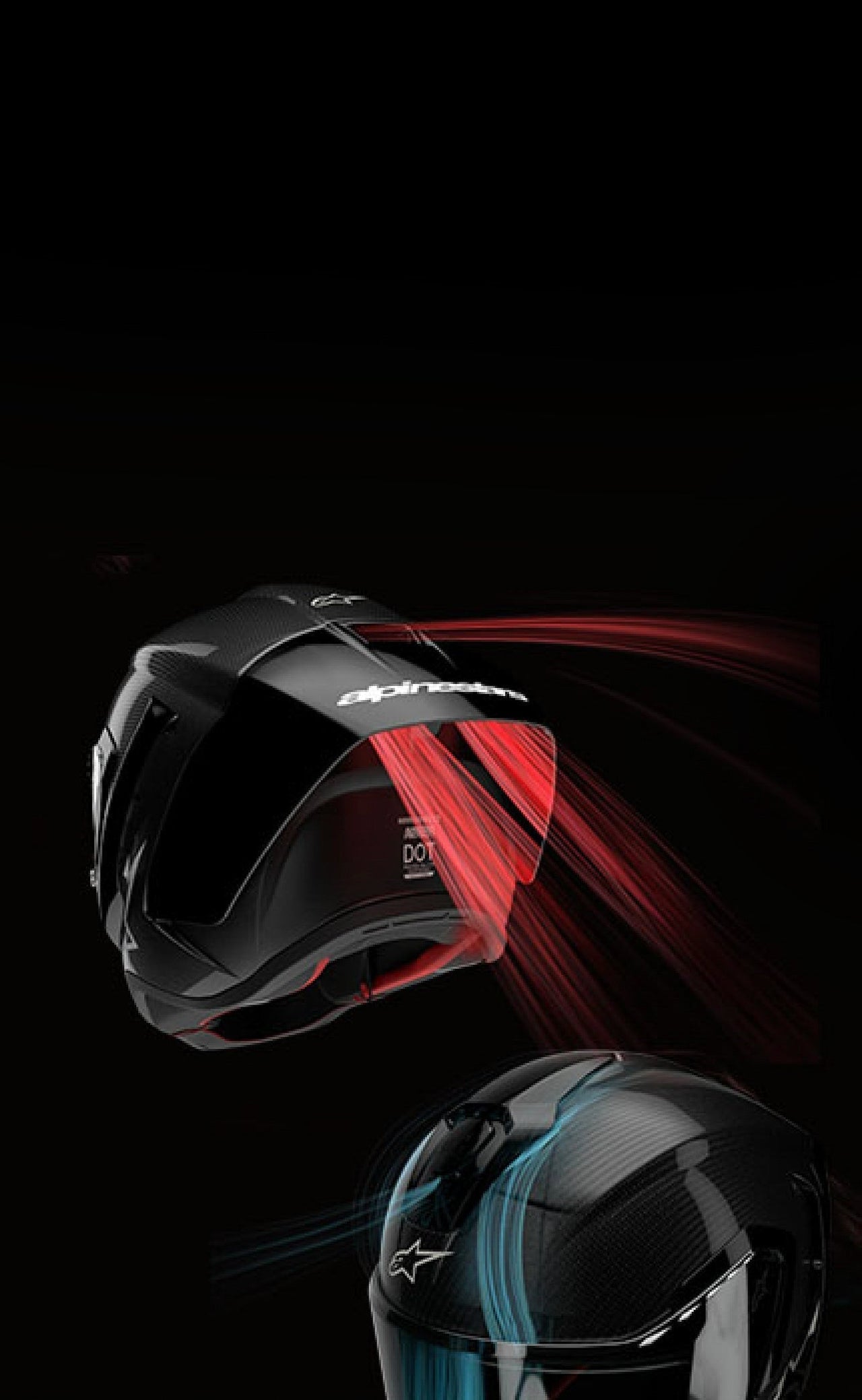 Casco Supertech R10 - Team - Negro/Rojo Carbón/Blanco Brillante