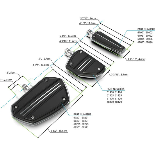 Planchas Mini Twin Rail -Negro Brillante