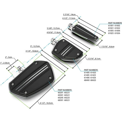 Twin Rail Footpeg - Black