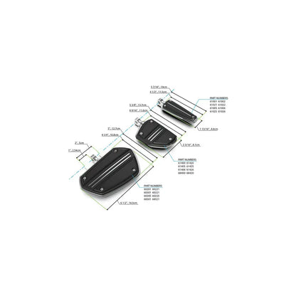 Twin Rail Footpeg - Black - Softail