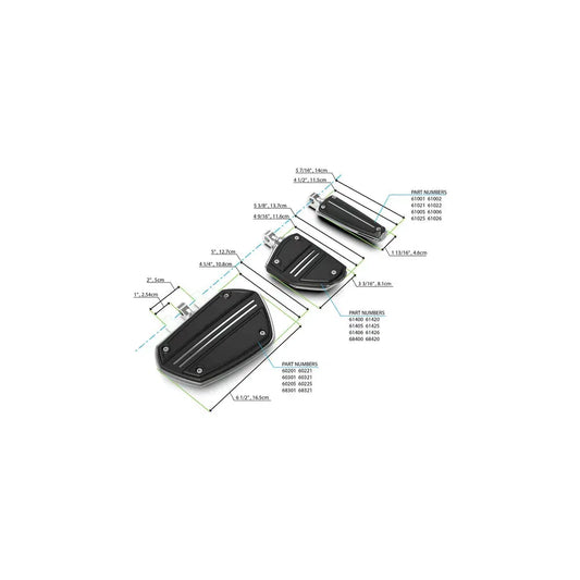 Twin Rail Footpeg - Black - Softail