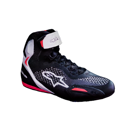 Tenis Alpinestars Faster-3 Rideknit negro blanco rojo