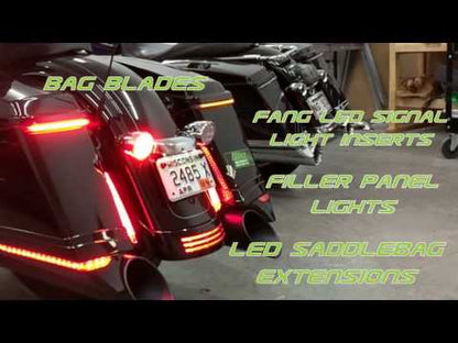 Insertos de direccionales traseras LED - cromo/luz roja