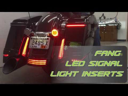 Insertos de direccionales traseras LED - cromo/luz roja