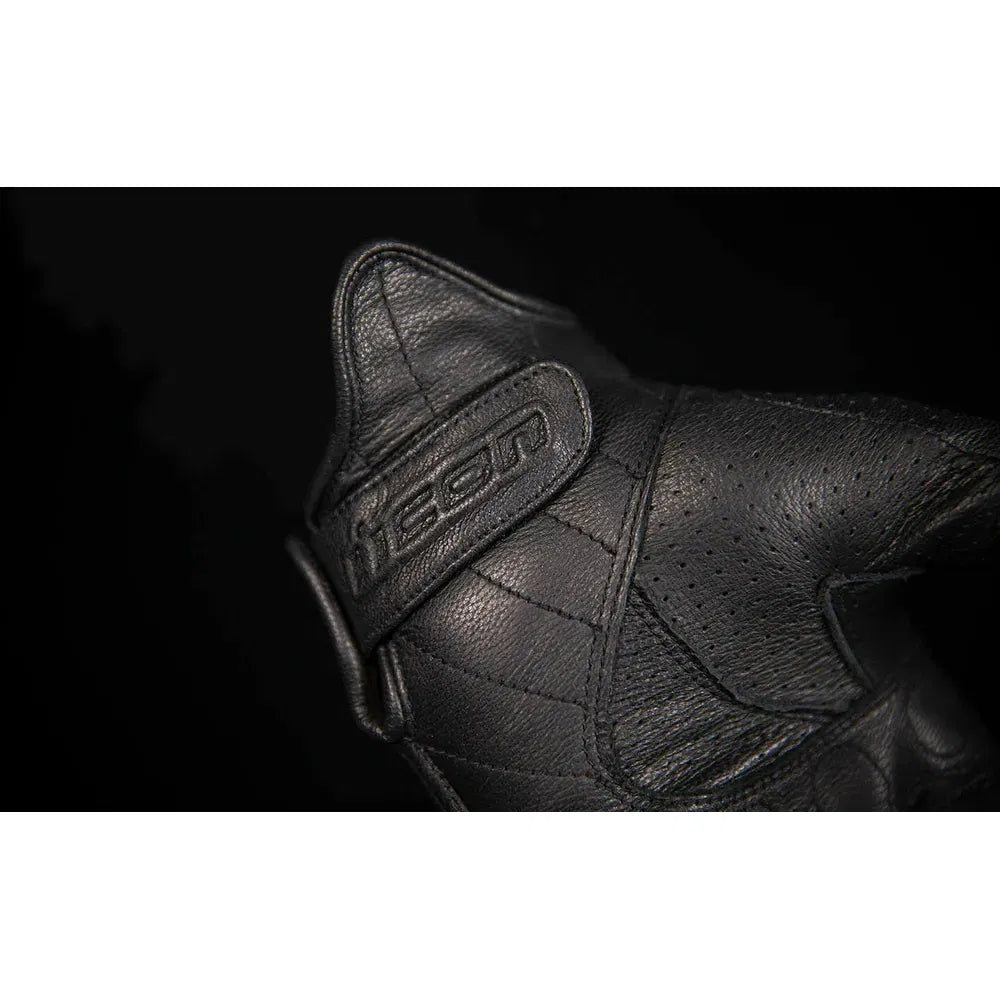 Guantes ICON Perforated Pursuit para mujer - Negro (OpenBox)