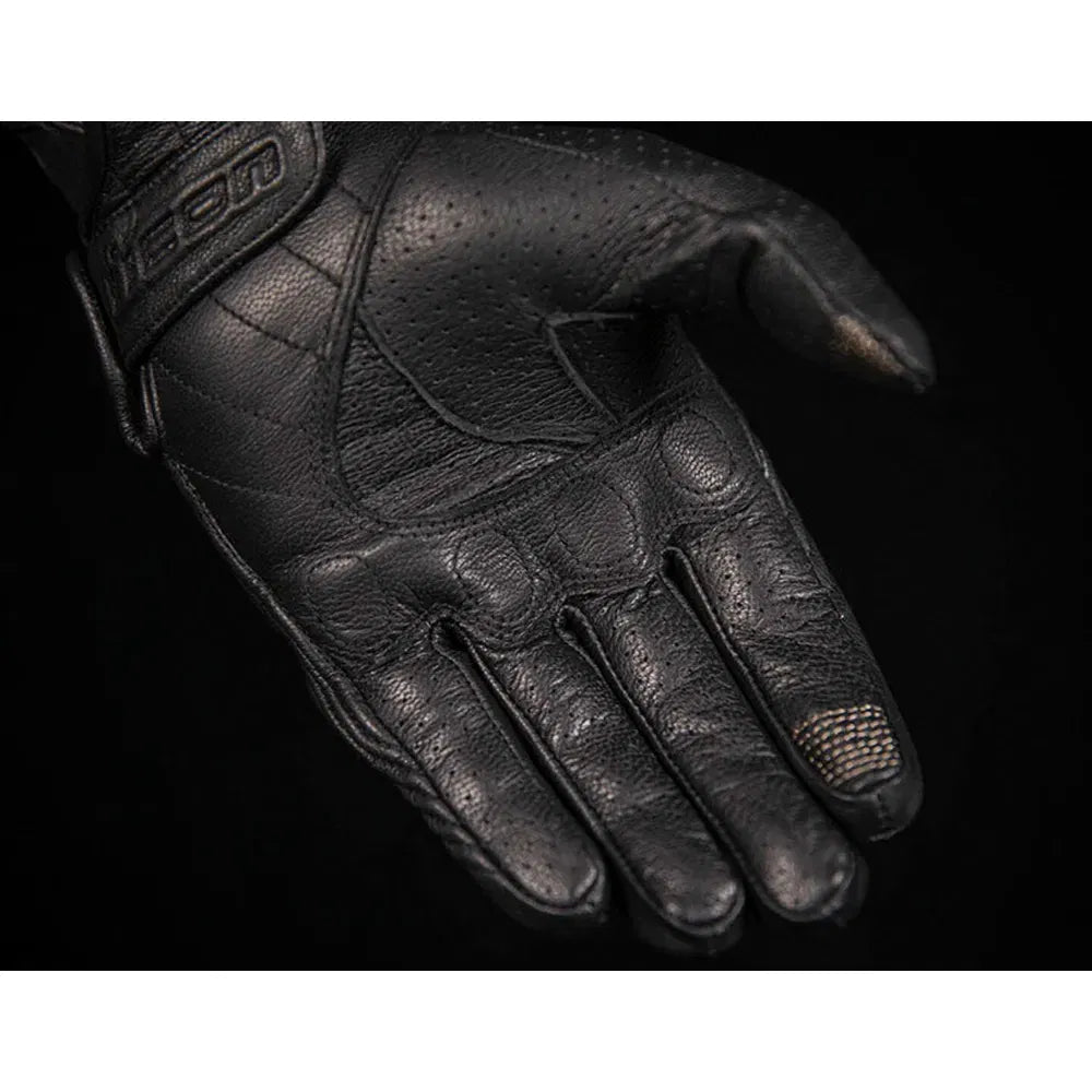 Guantes ICON Perforated Pursuit para mujer - Negro (OpenBox)