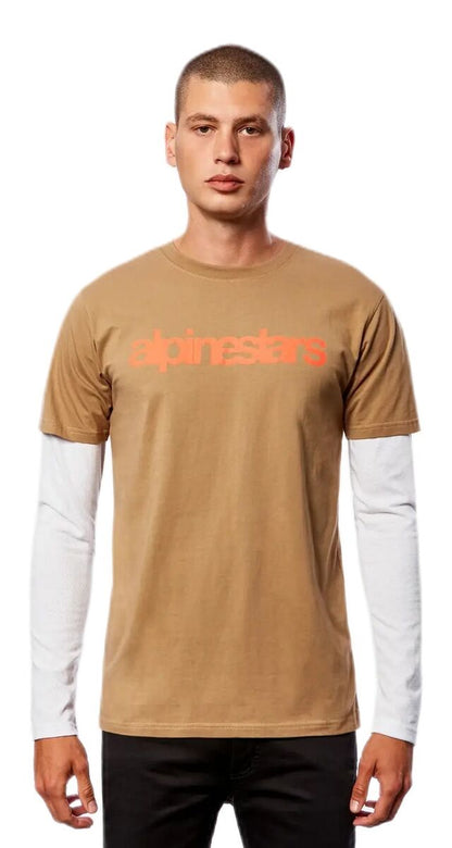 Playera Alpinestars Stack Long-Sleeve- Arena/Naranja