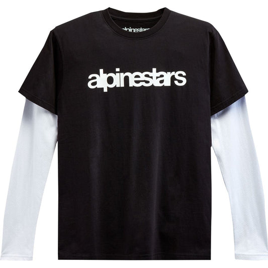 Playera Alpinestars Stack Long-Sleeve Knit - Negro/Blanco