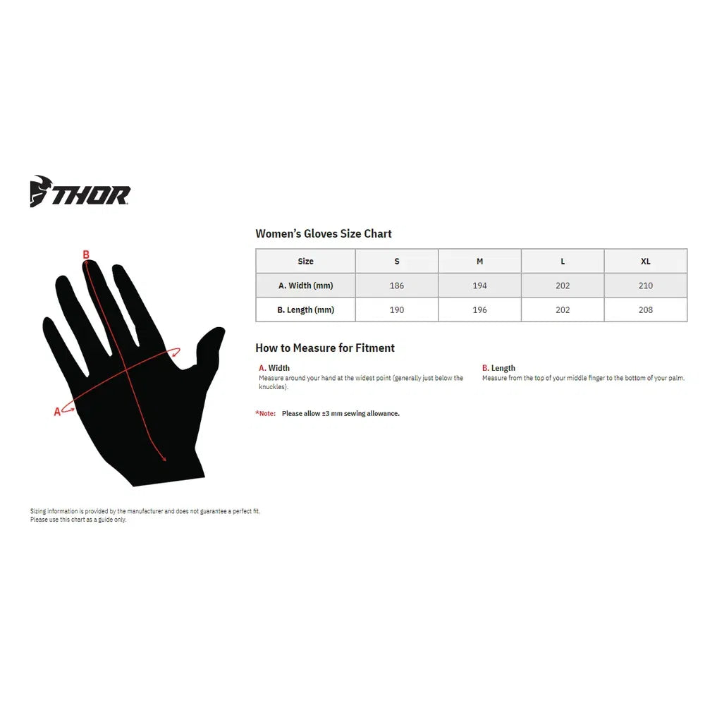 Guantes THOR Sector para Mujer - Negro/Gris