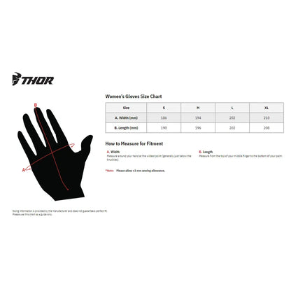 Guantes THOR Sector para Mujer - Negro/Gris