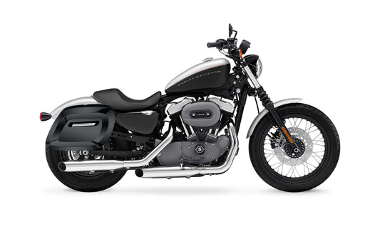 36L - Lamellar Raven Extra Large Shock Cut-out Painted Hard Alforjas para Harley Sportster 1200 Nightster XL1200N