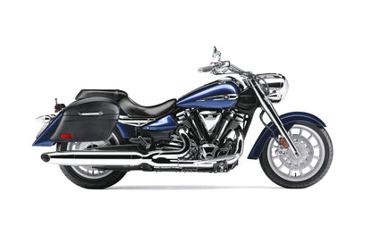 44L - Lamellar Stallion Extra Large Yamaha Stratoliner XV 1900 Leather Covered Motocicleta Hard Alforjas