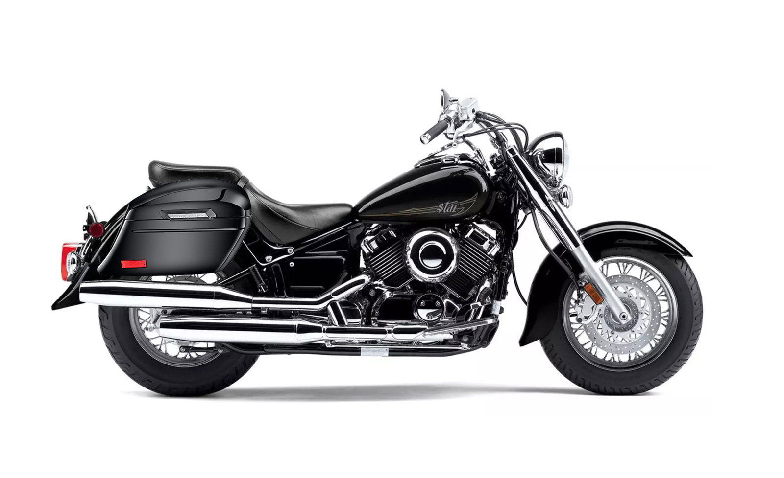 44L - Lamellar Stallion Extra Large Yamaha V Star 650 Classic XVS65A Painted Motocicleta Hard Alforjas