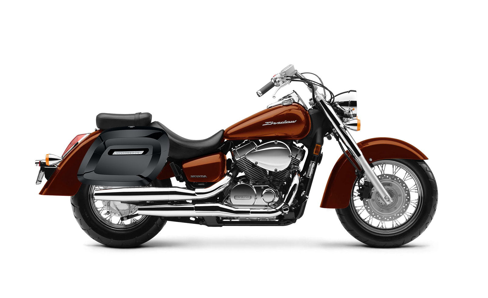 36L - Lamellar Raven Extra Large Honda Shadow 1100 Aero Shock Cut-out Painted Motocicleta Hard Alforjas