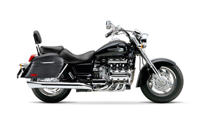 44L - Lamellar Stallion Extra Large Honda Valkyrie 1500 Standard Leather Covered Motocicleta Hard Alforjas